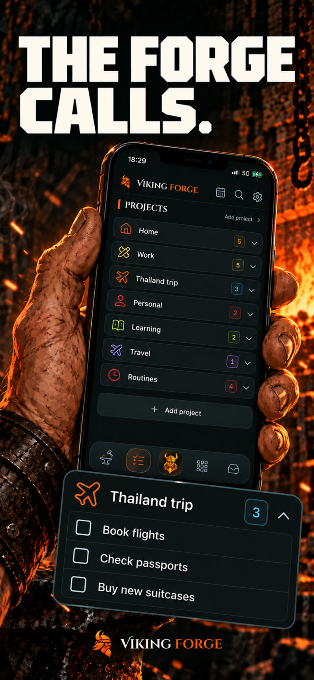 The Forge calls. Projects screen